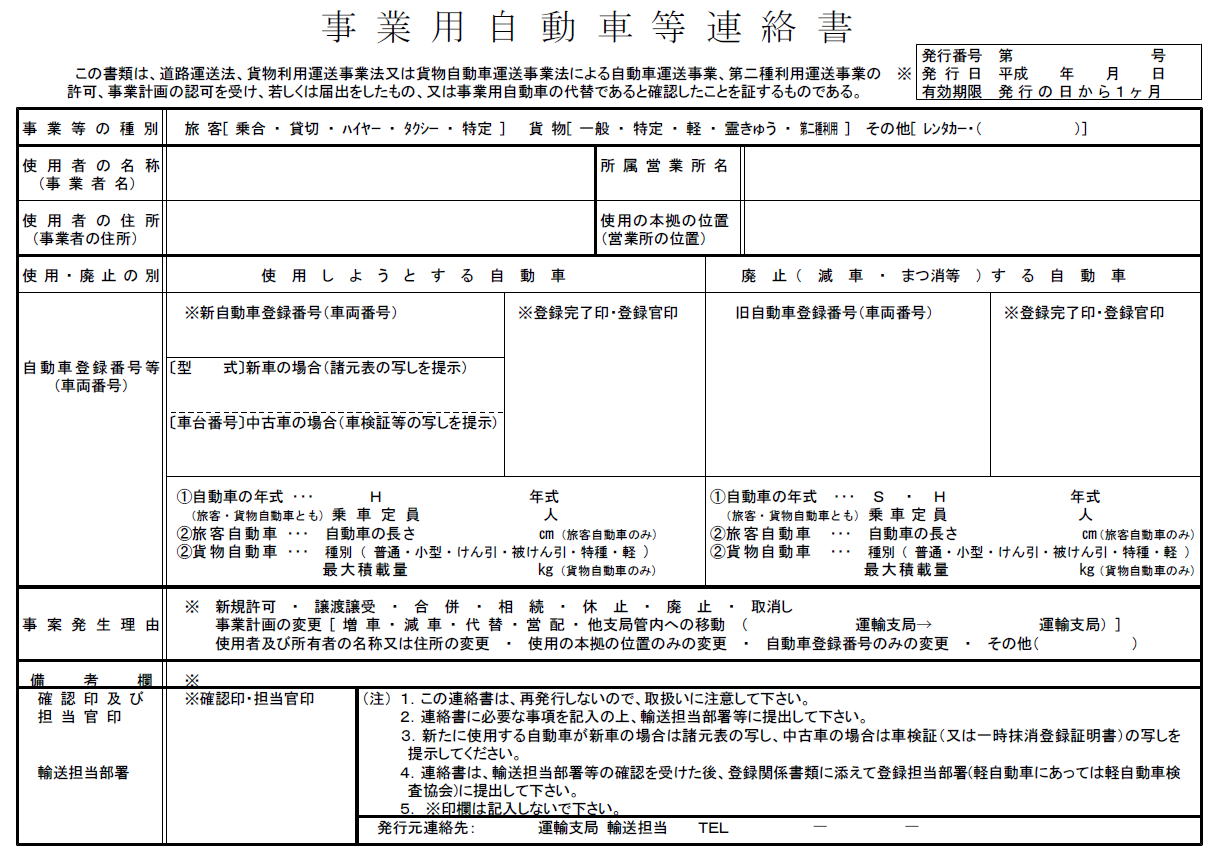 連絡書